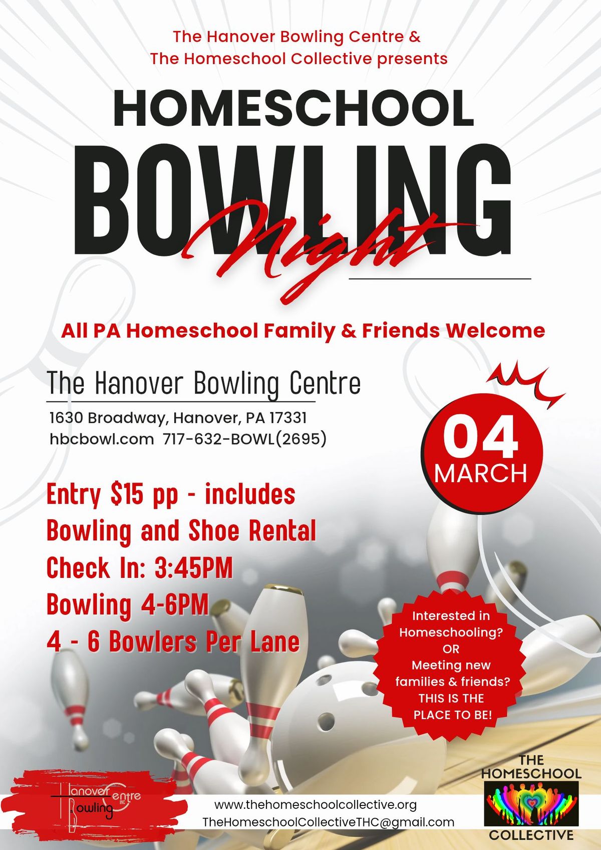 Homeschool Bowling Night