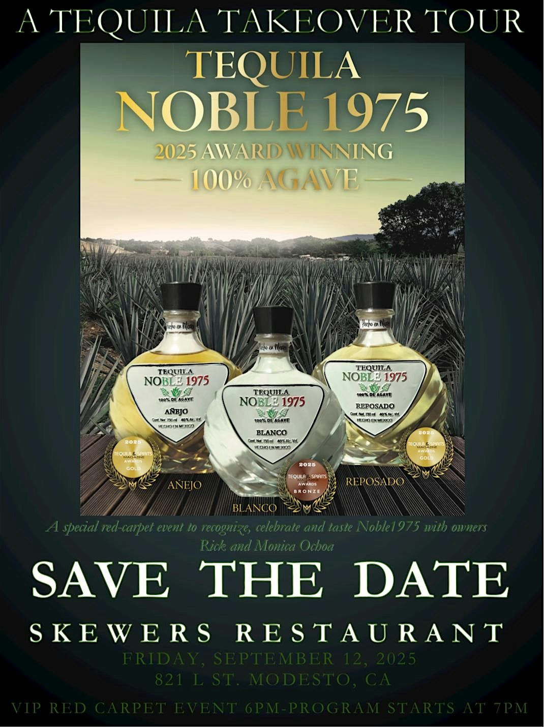 A Tequila Takeover Tour \u2013 Noble 1975 Award-Winning Tequila Experience