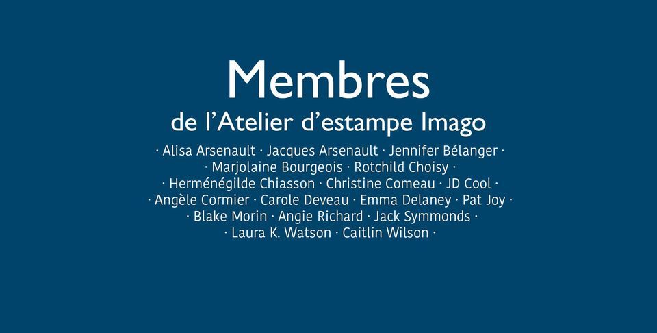 Expo des membres Imago