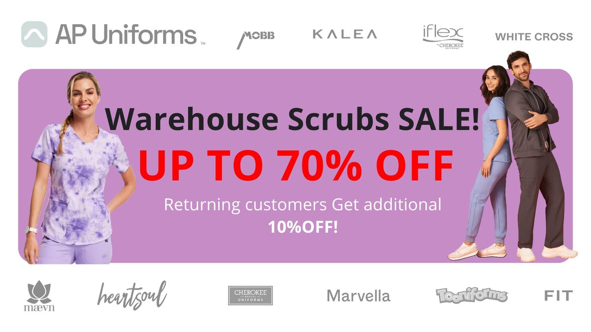 \ud83d\ude80 MASSIVE SCRUBS UNIFORMS WAREHOUSE SALE - UP TO 70% OFF! (Sarnia, ON)