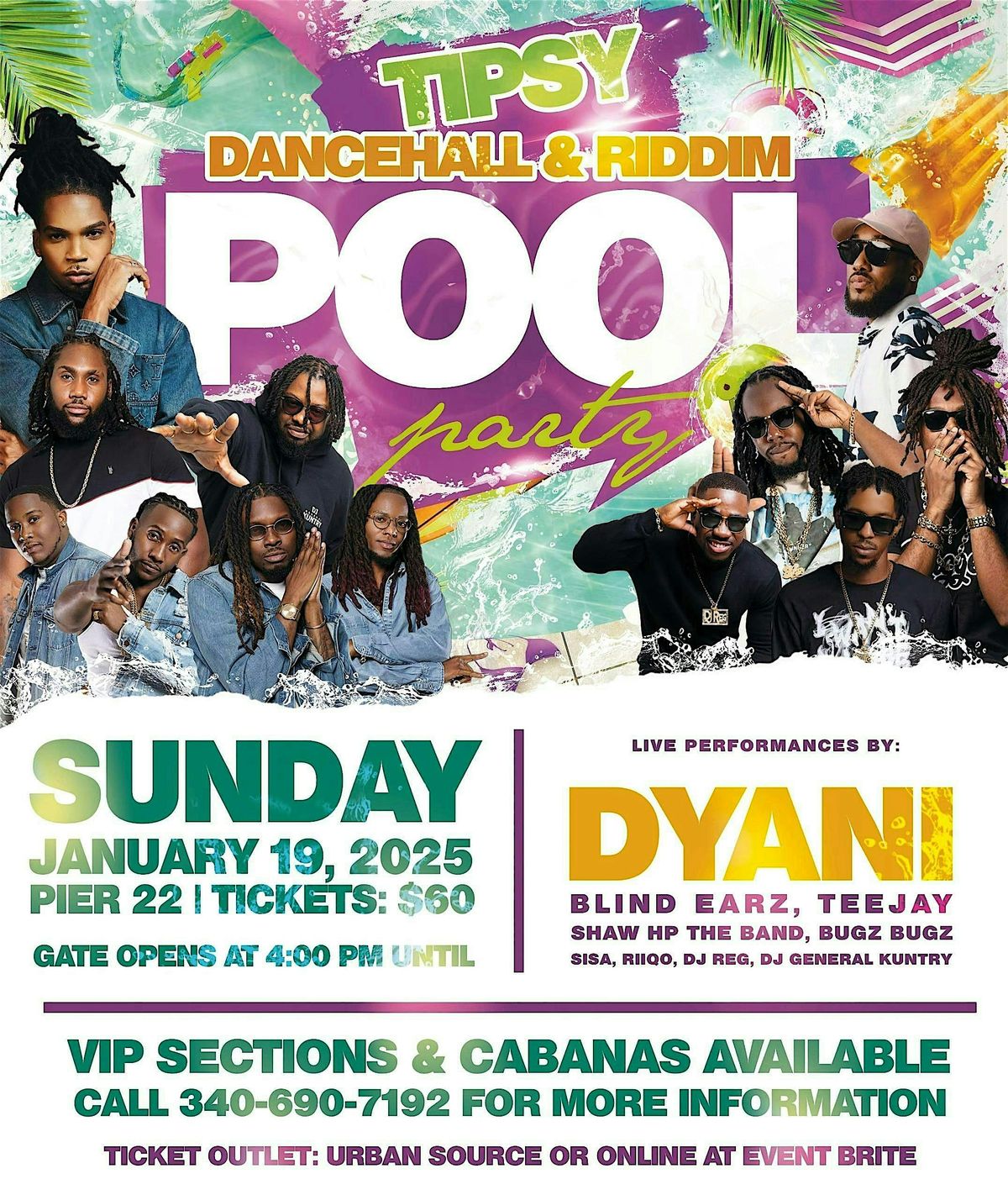 TIPSY DANCEHALL & RIDDIM POOL PARTY