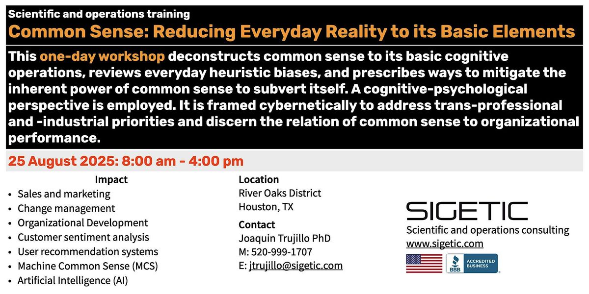 Common Sense: Reducing Everyday Reality to its Basic Elements
