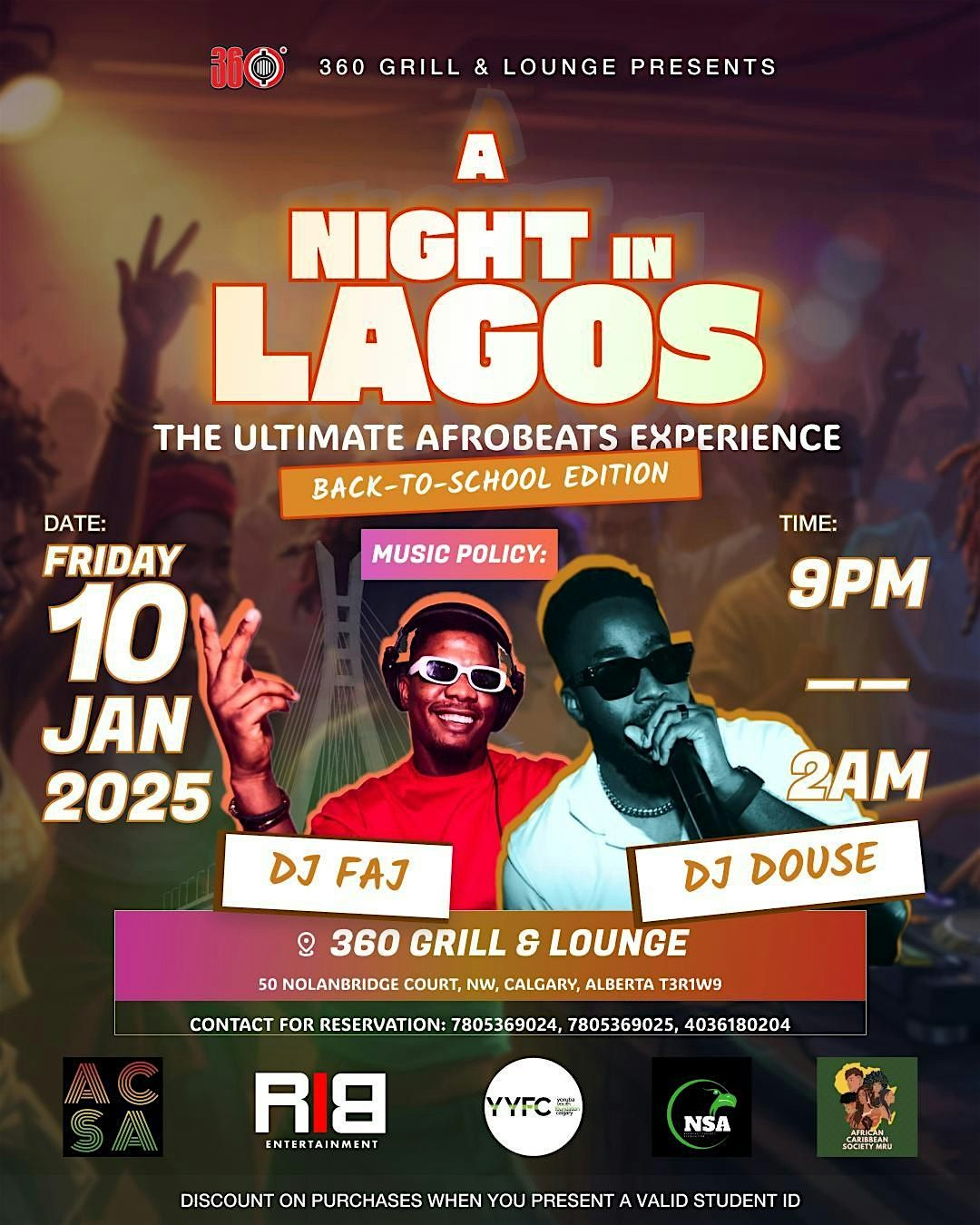 Student Afrobeat's welcome party (A night in Lagos)