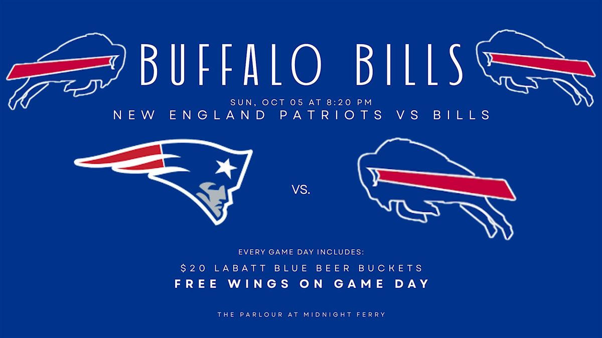 Free Wings On Game Day:New England Patriots vs Bills @ The Parlour