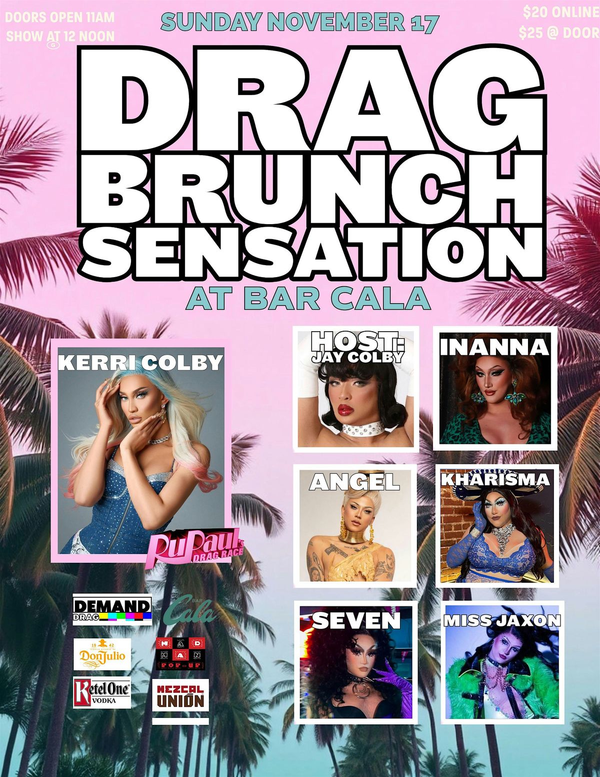 DRAG BRUNCH SENSATION with Rupauls Drag Race Kerri Colby!!!