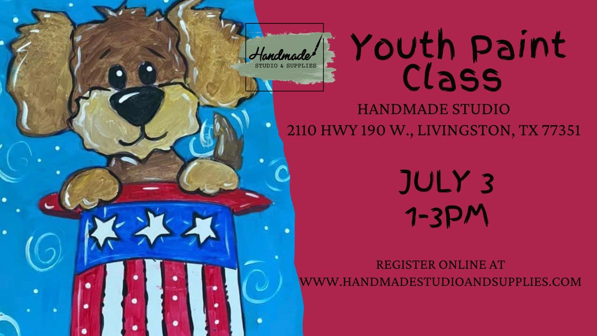 YOUTH Patriotic Puppy Paint Class