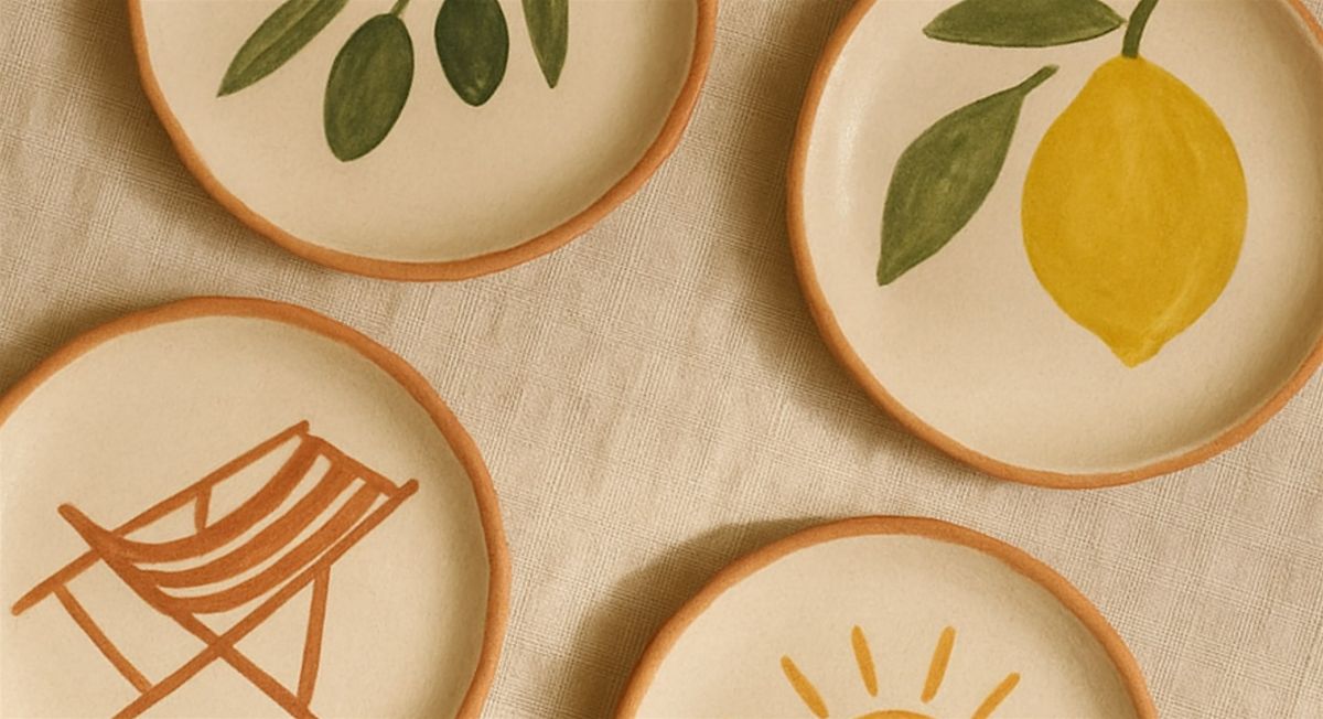 Ceramic Plate Painting Workshop \u2013 La Dolce Vita Edition