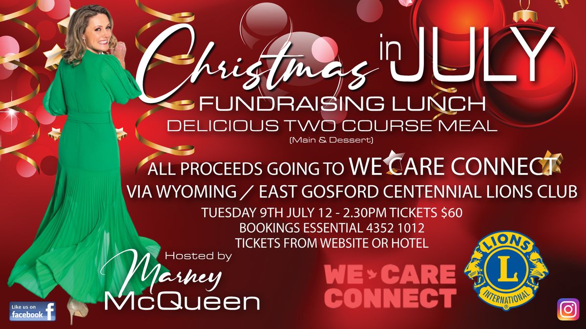 Fundraising Lunch at Royal Hotel Wyong starring Marney McQueen in support of We Care Connect