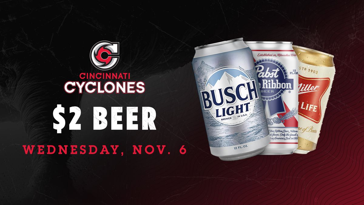 Cyclones Hockey - $2 Beer