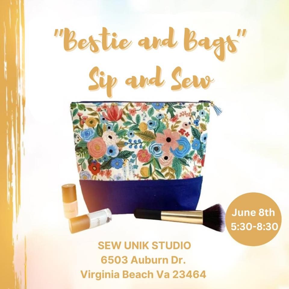 “Bestie and Bags” sip and sew, SEW UNIK Studio, LLC., Virginia Beach, 8
