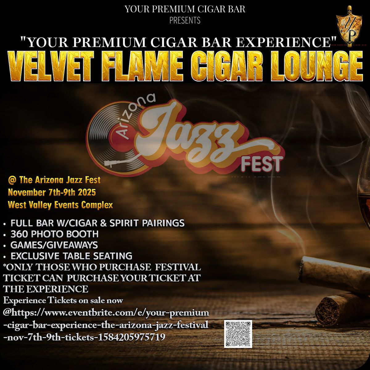 Your Premium Cigar Bar Experience @ The Arizona Jazz Festival Nov 7th -9th