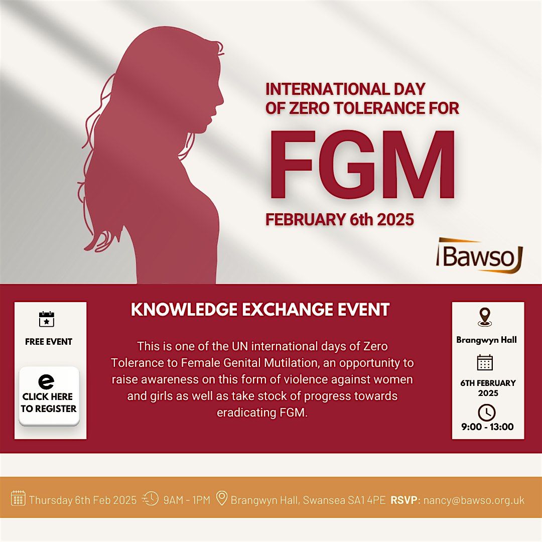 International Day of Zero Tolerance for FGM  Bawso Event