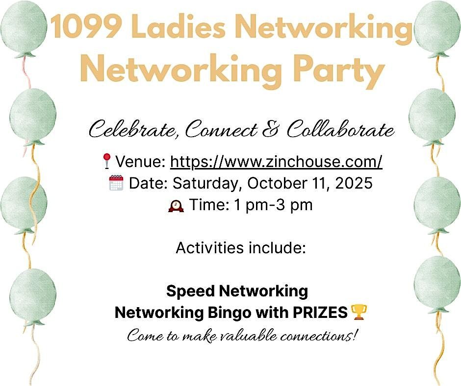 1099 Ladies Networking Speed Networking!