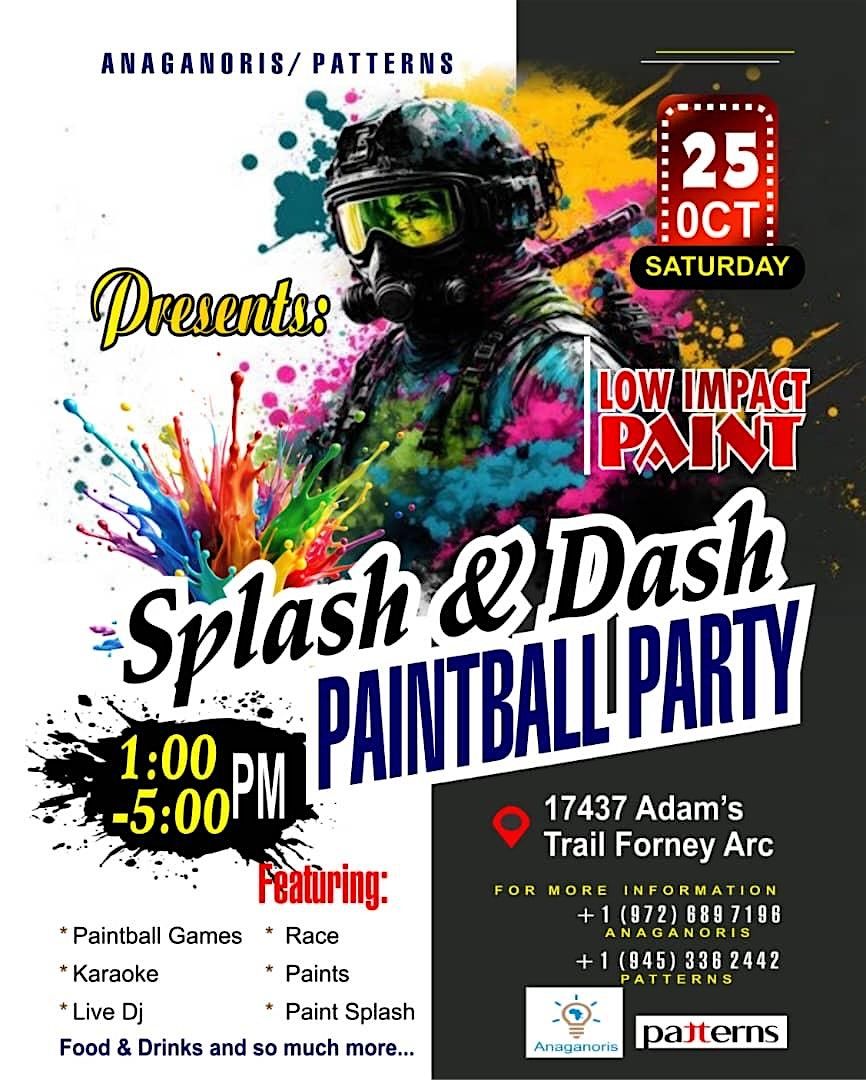 SPLASH & DASH PAINTBALL PARTY