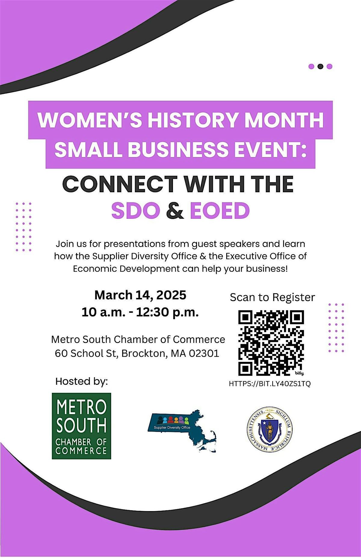 Women's History Month Small Business Event: Connect with the SDO and EOED