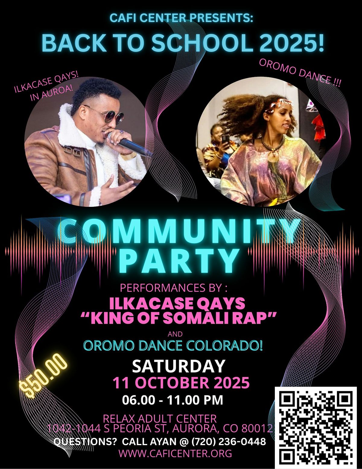 Ilkacase Qays performs--CAFI Wellness Center Back To School Community Party