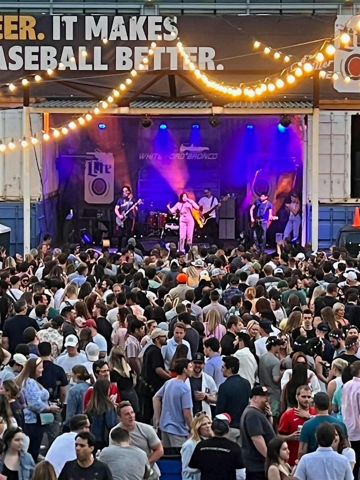 White Ford Bronco at The Bullpen -- June 20th