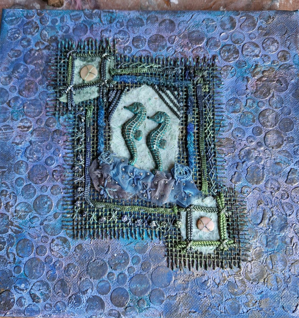 Textile Art & Mixed Media Canvas Picture