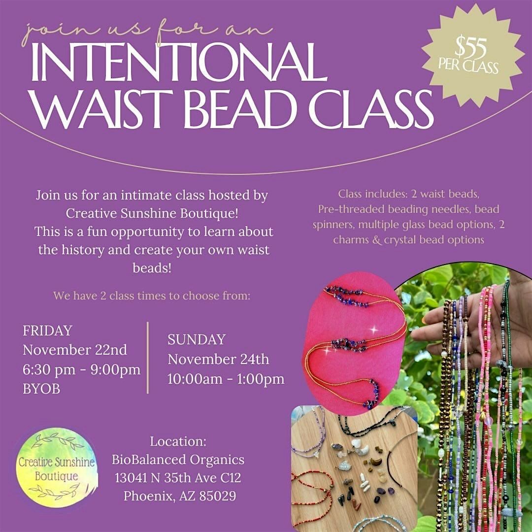 Intentional Waist Bead Workshop Brunch N Bead