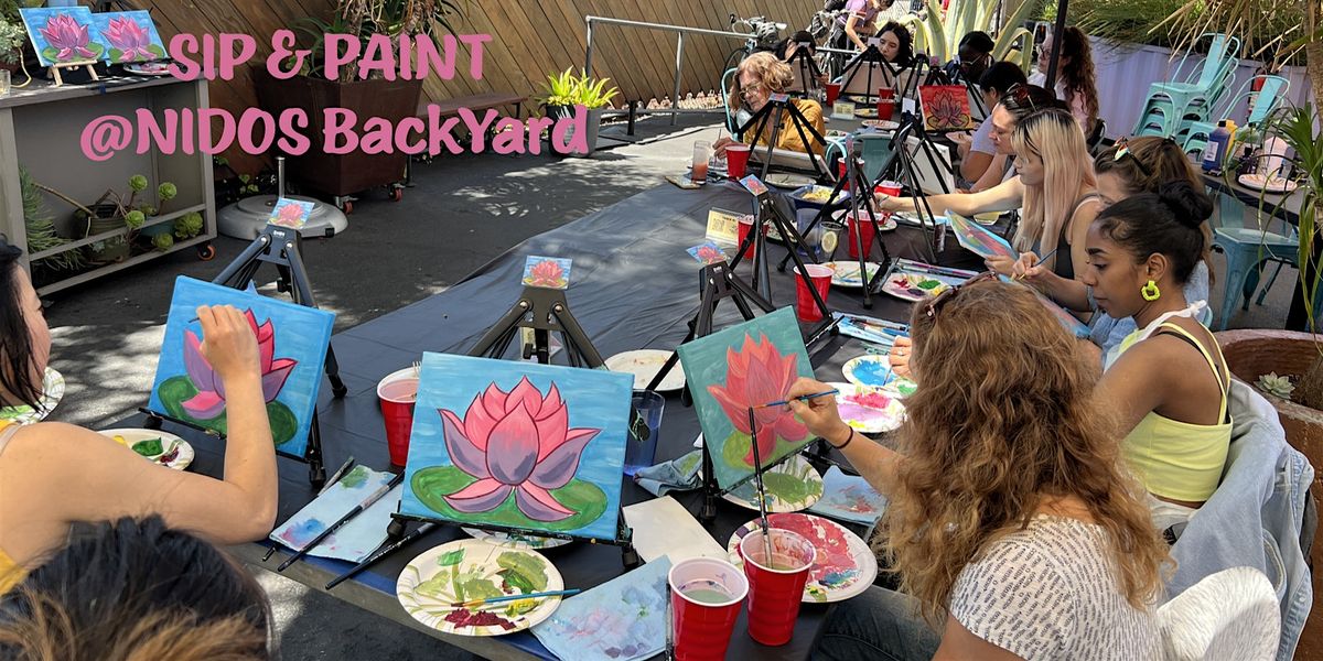 Join me as I lead an Abstract Flower painting class at NIDOS BackYard