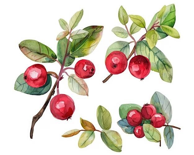 Cranberry and Herb Watercolor | Heather Mattioni, instructor