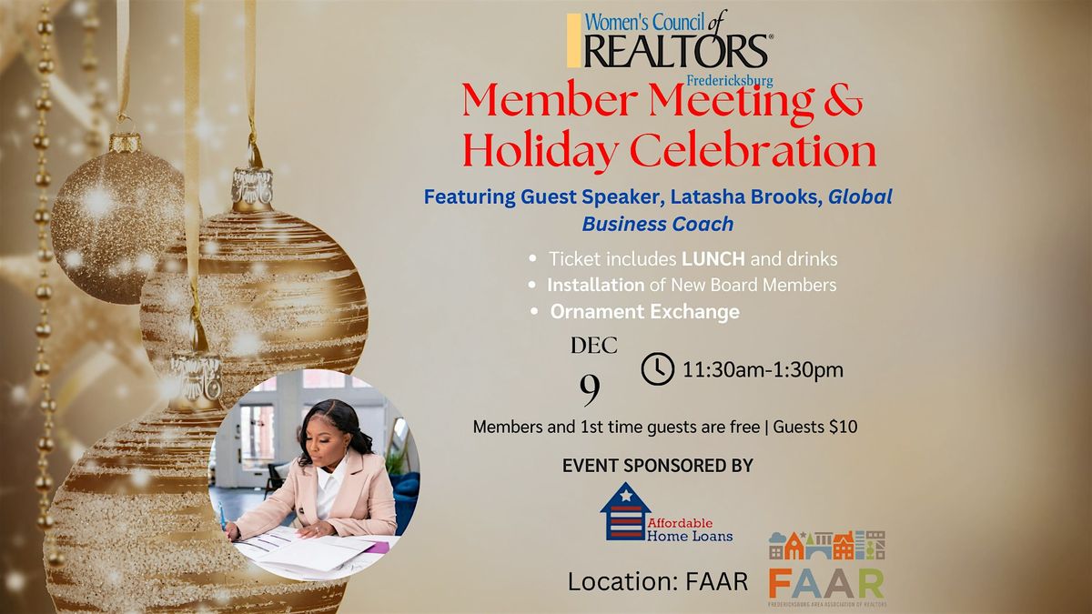 Member Meeting and Holiday Celebration