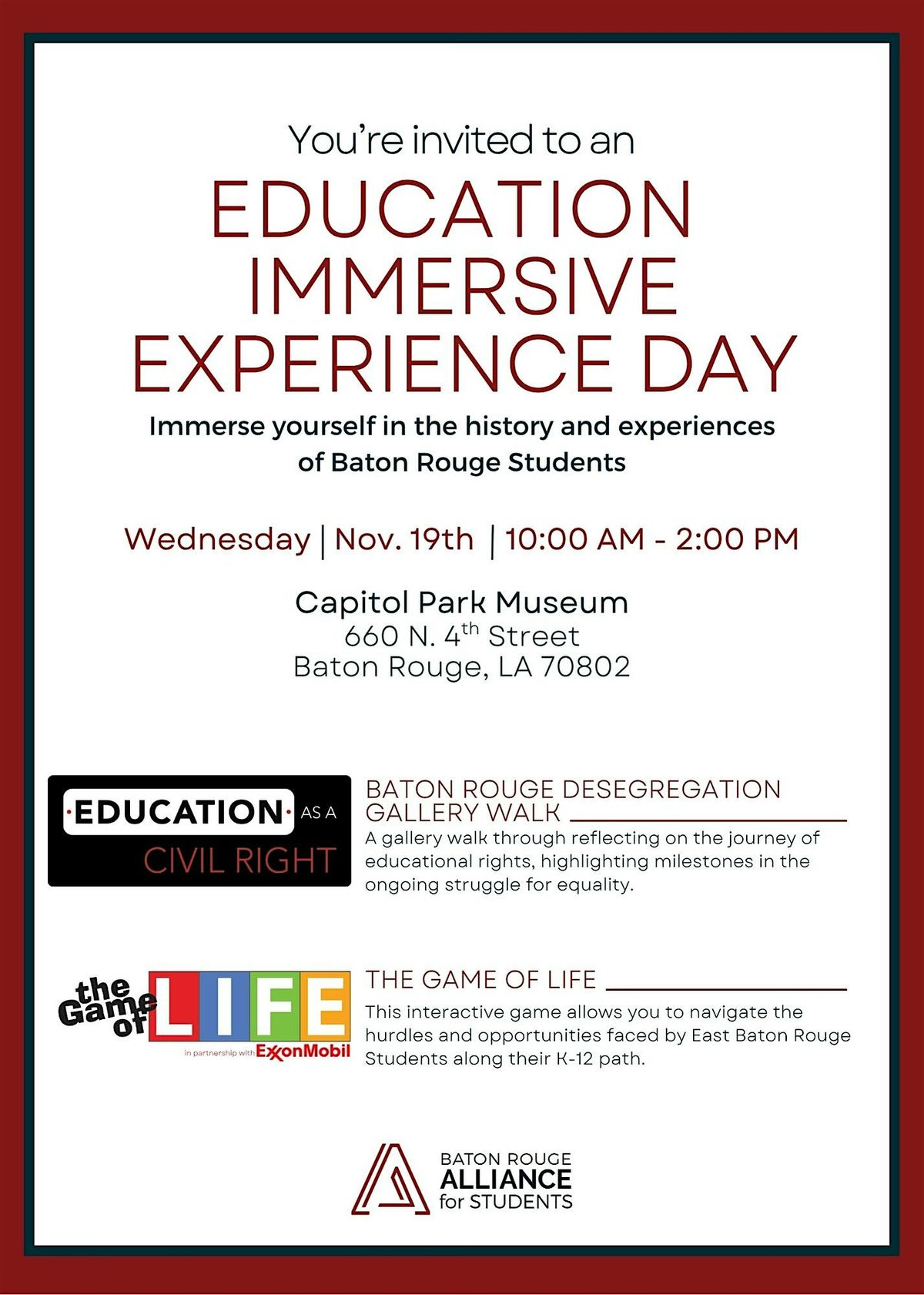 Education Immersive Experience Day