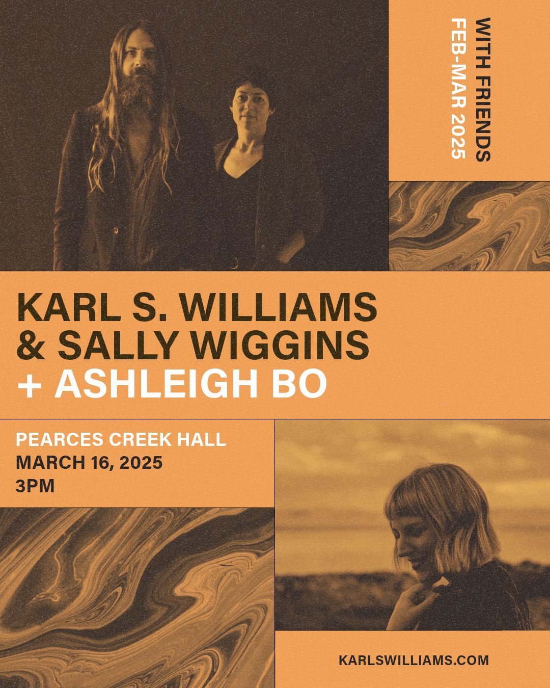 Karl S Williams & Sally Wiggins + Ashleigh Bo