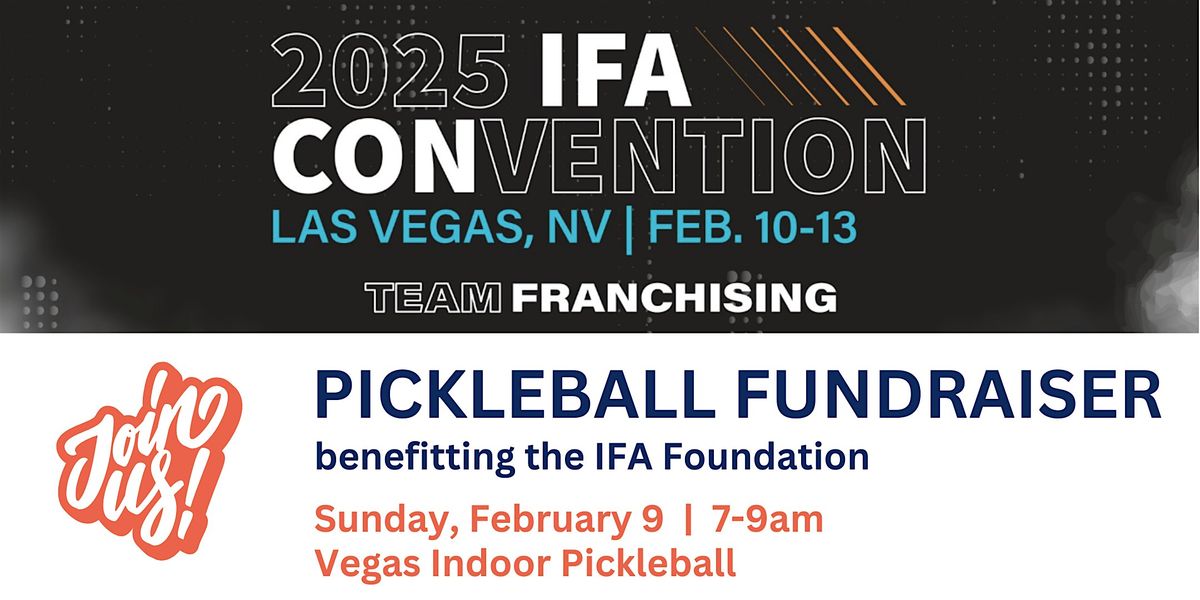 Pickleball Fundraiser @ IFA Convention 2025, benefitting the IFA Foundation