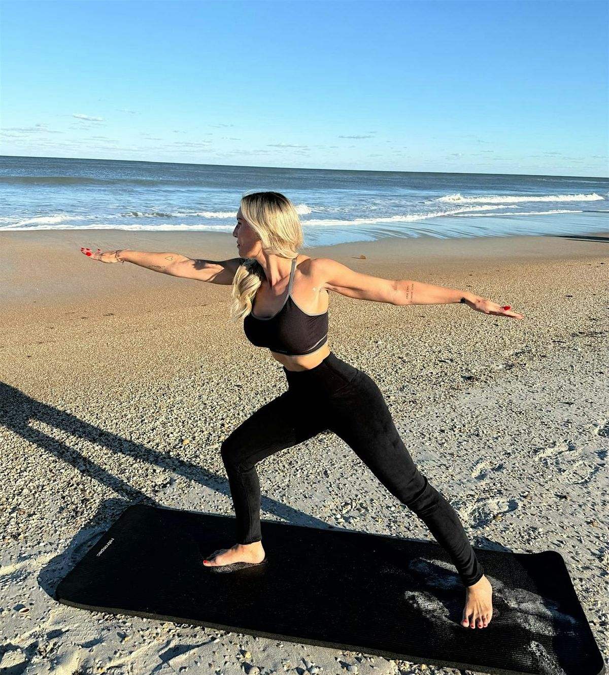 Free First Class \u2014 Beach Yoga with Christina Feliciano CNP, Yoga Alliance
