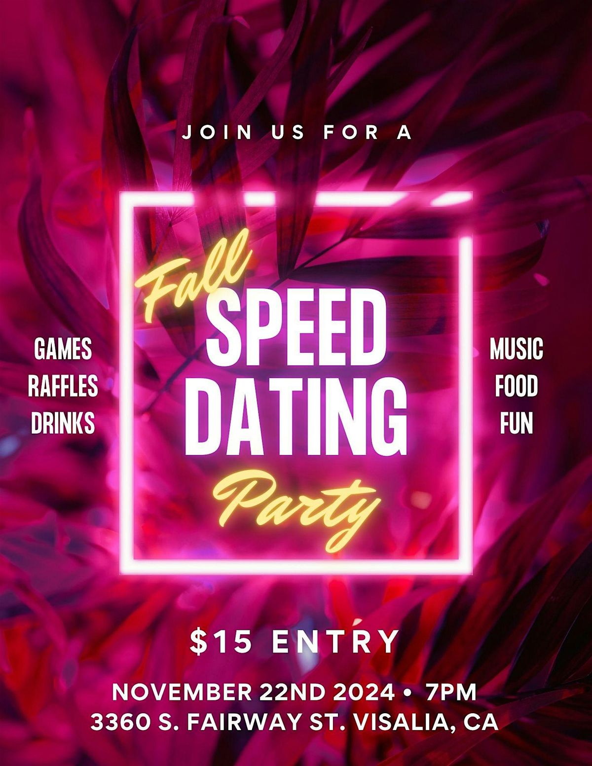 FALL In Love Speed Dating Party