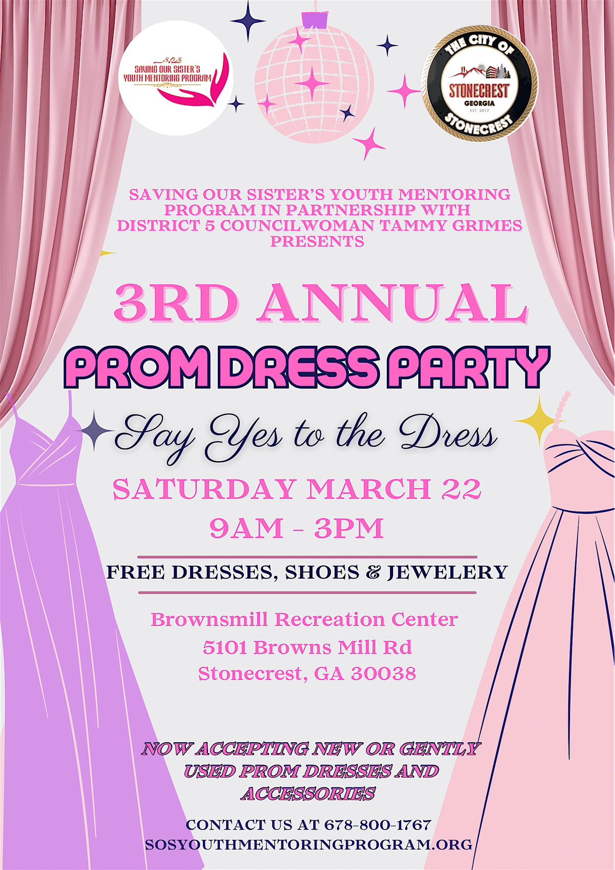 S.O.S YOUTH MENTORING PROGRAM, INC (SAVING A SISTER'S PROM DRESS)