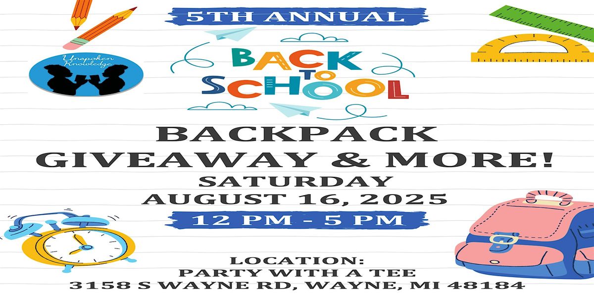 5th Annual Back to School Backpack Giveaway & More!
