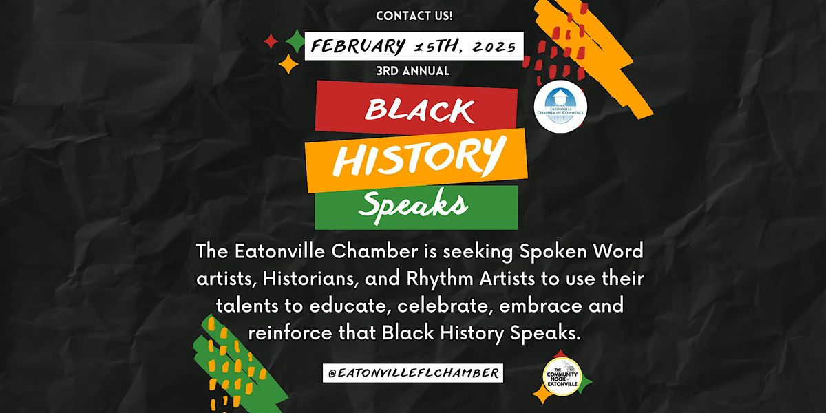 3rd Annual Black History Speaks Series