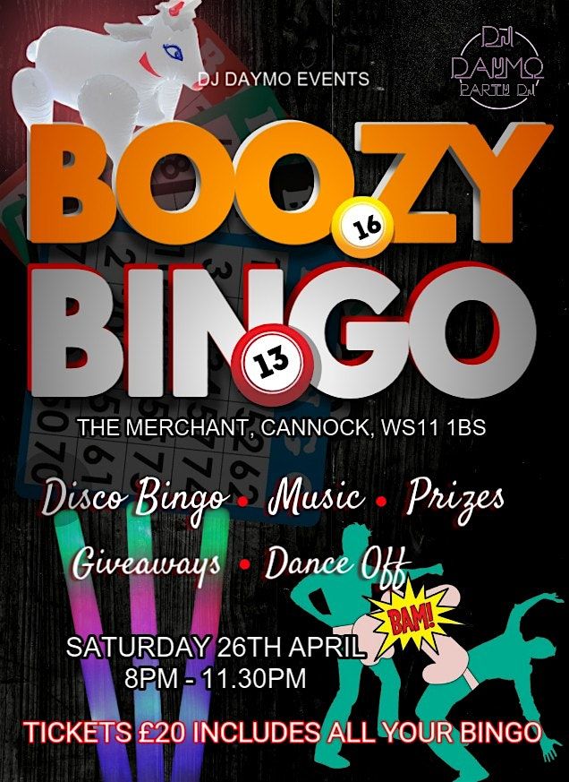 Adult BOOZY Bingo Night