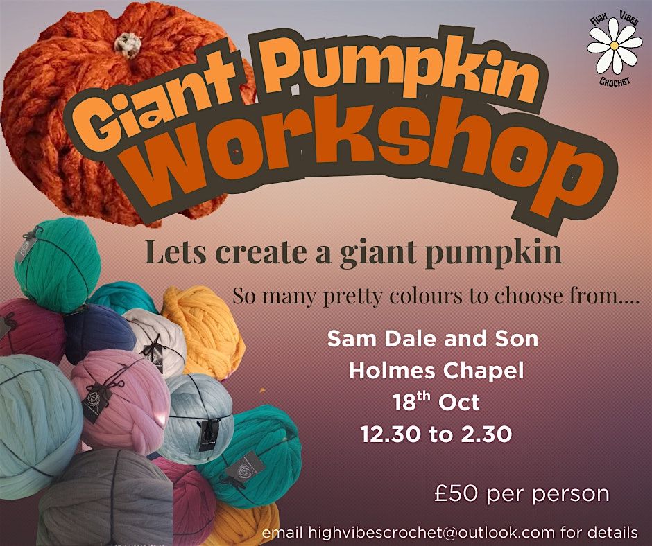 Giant knitted Pumpkin