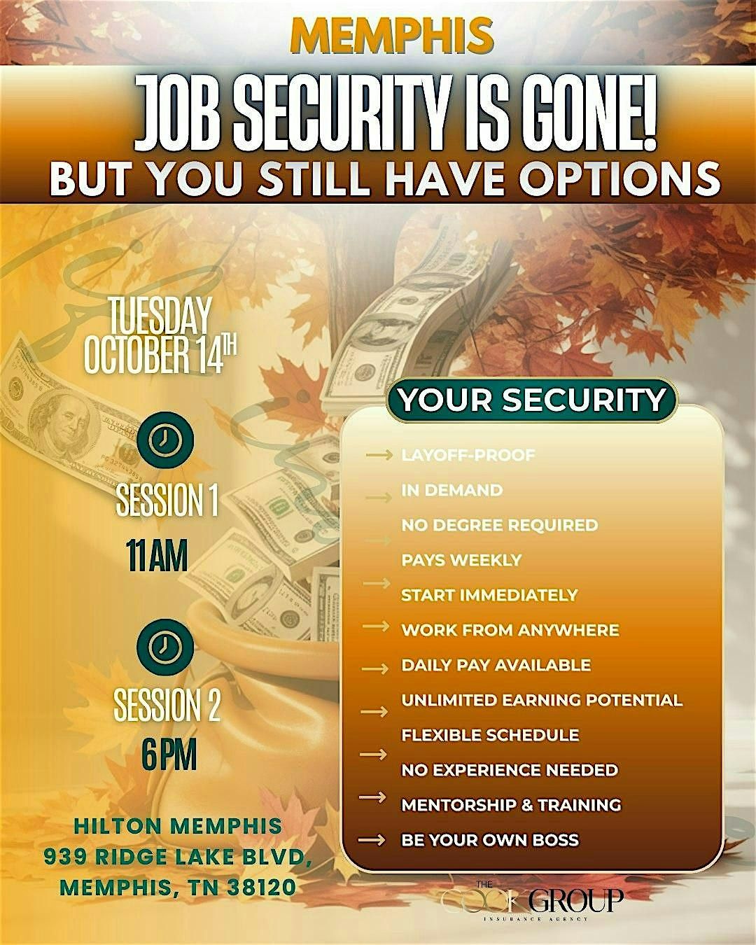 Now Hiring Life Insurance Agents in Memphis, TN