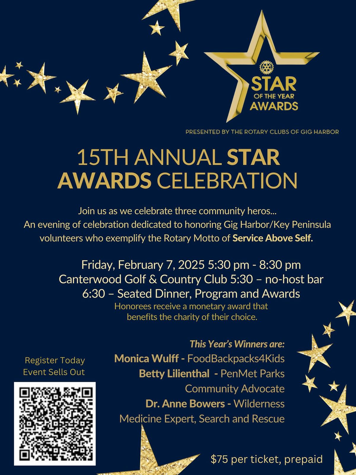 15th Annual STAR AWARDS dinner and celebration