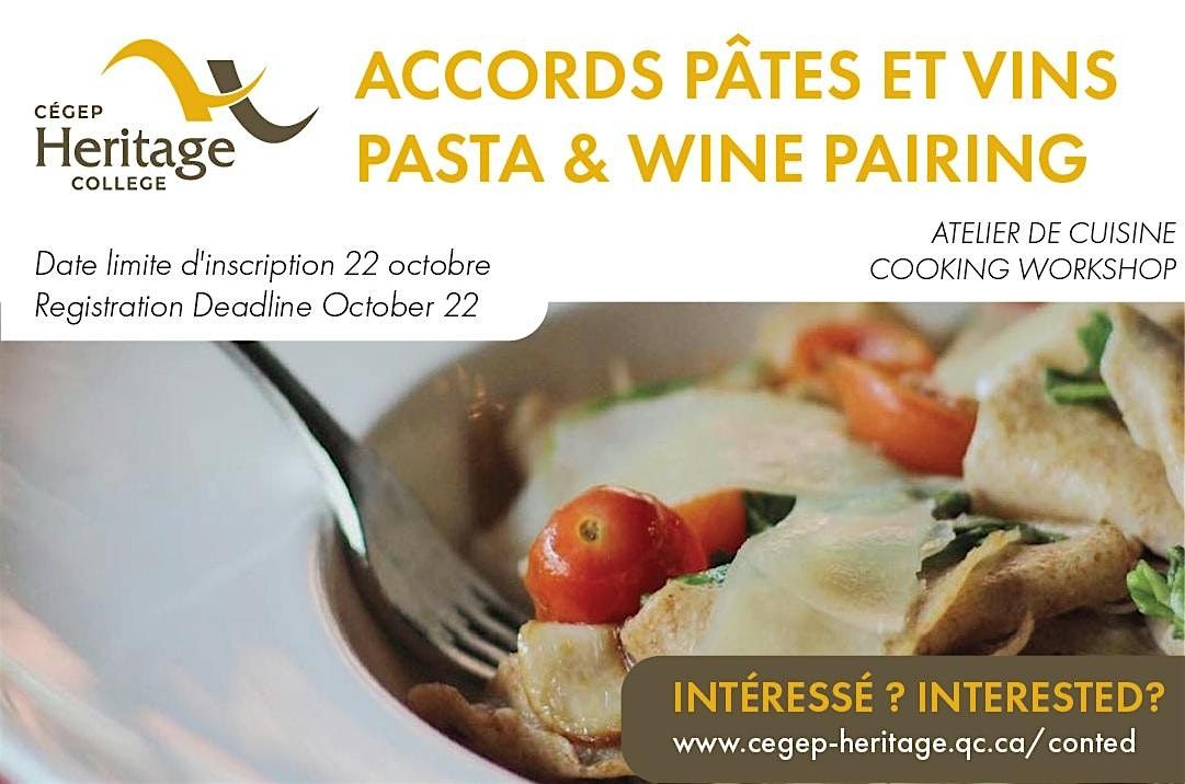 Atelier de cuisine - Accords p\u00e2tes et vins | Pasta & Wine Pairing Cooking W