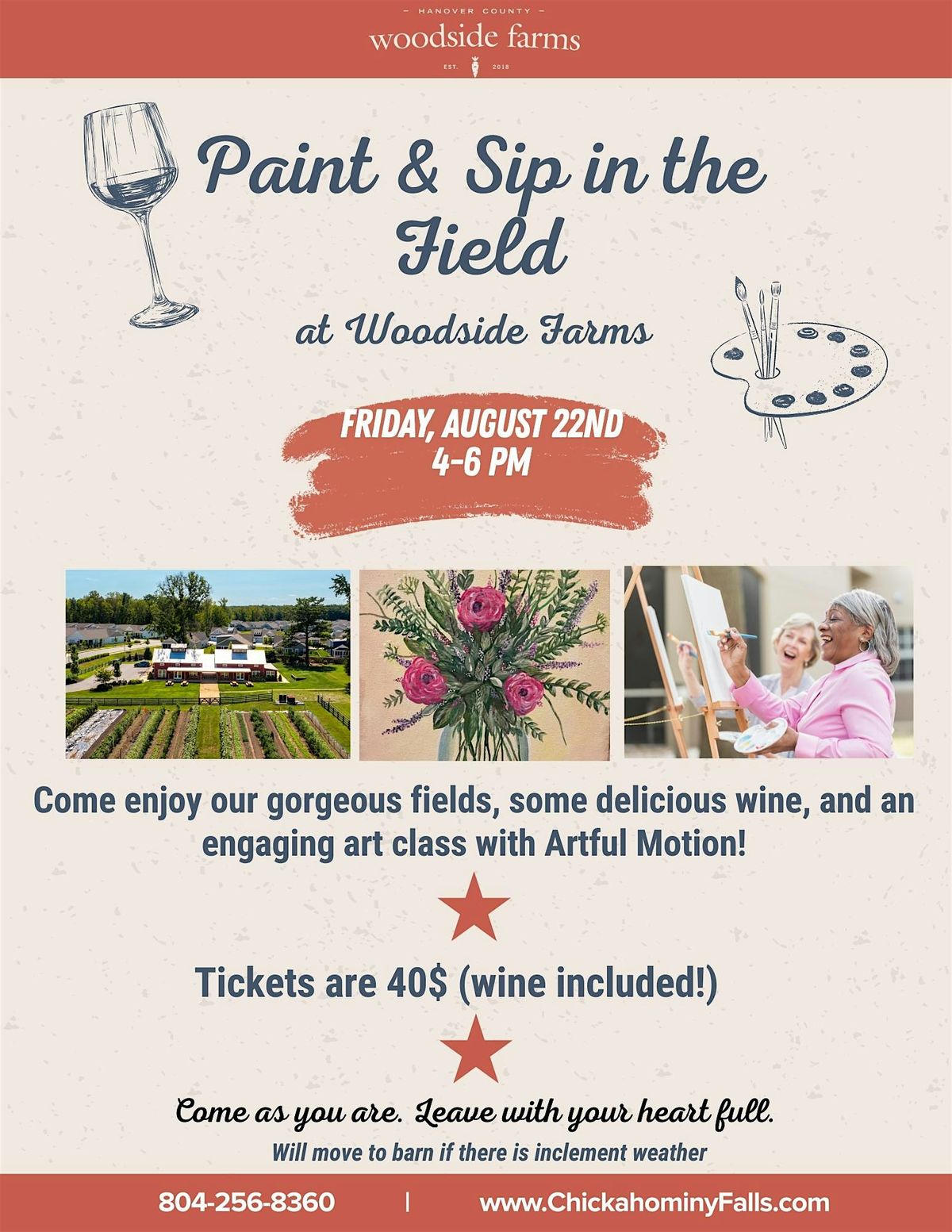 Paint & Sip in the Field