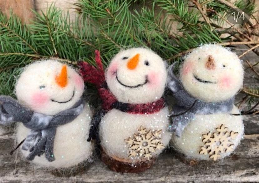 Needle Felted Snowman
