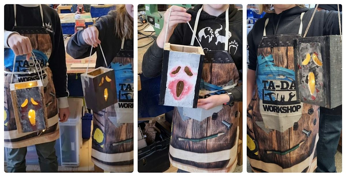 \u201cWood You Dare? Make a Spooktacular wooden Lantern!