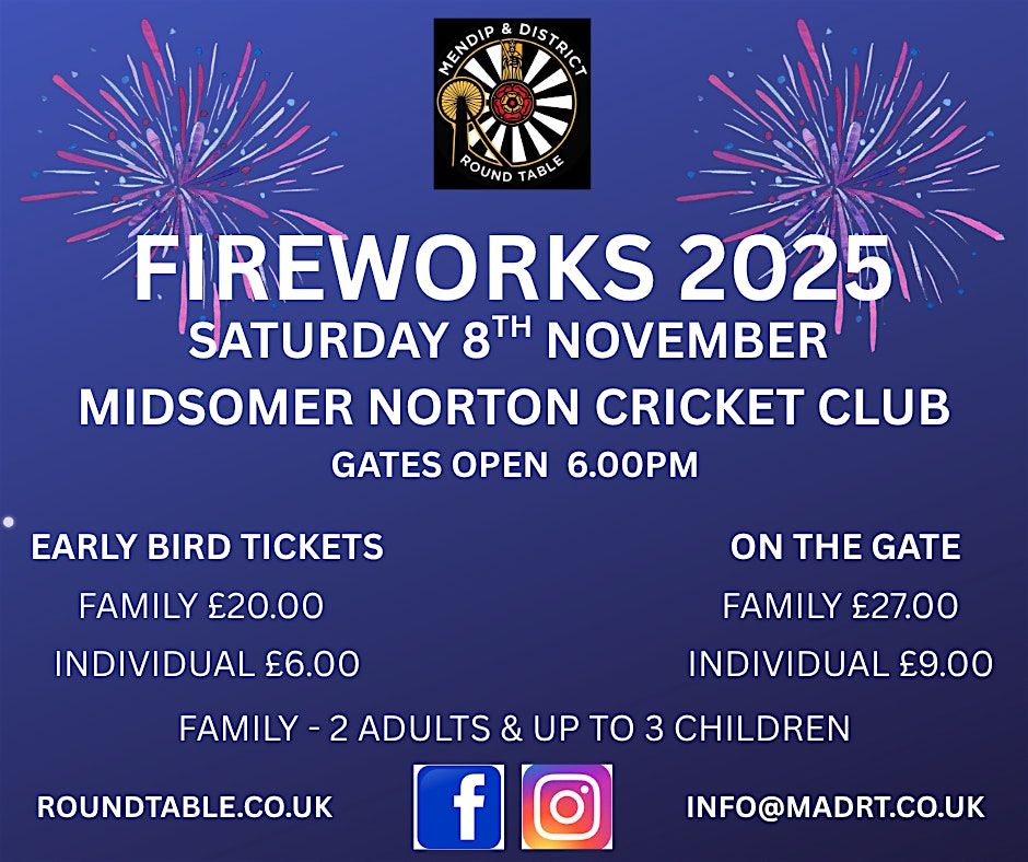 Mendip & District Round Table Fireworks Spectacular 2025