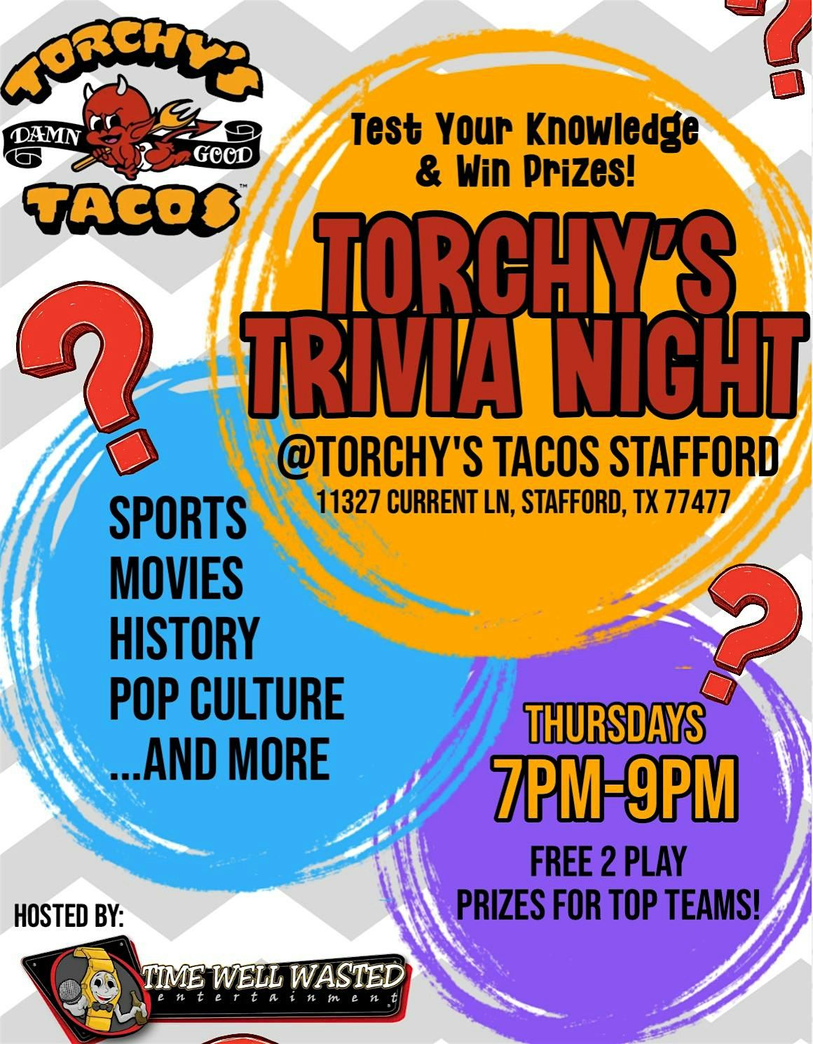 Thursday Night Trivia @ Torchy's Tacos Stafford