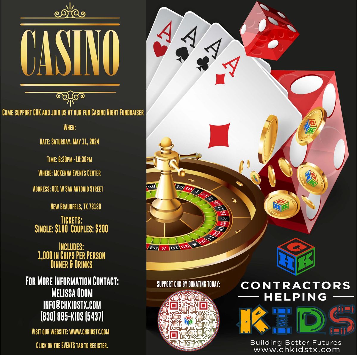 Contractors Helping Kids (Non-Profit) Casino Night Fundraiser