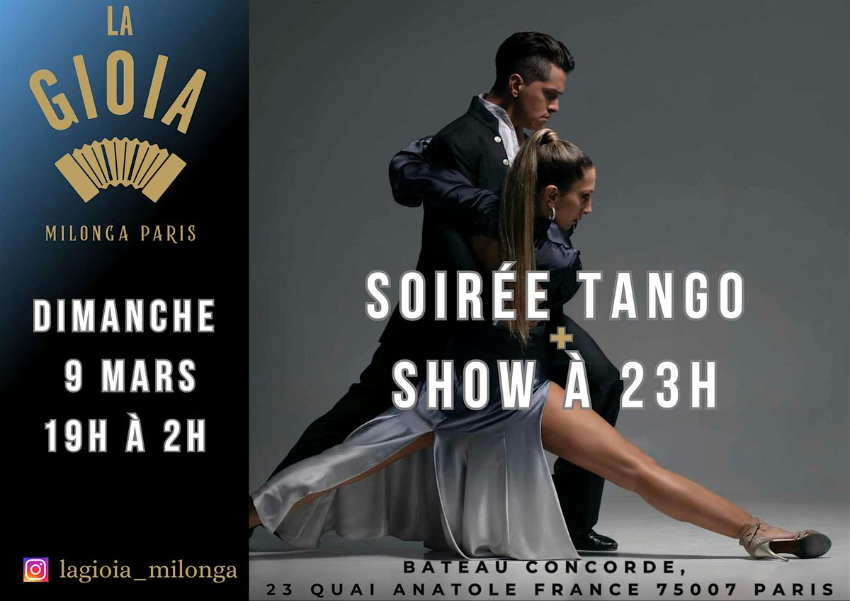 Milonga la GIOIA Dimanche 9 Mars