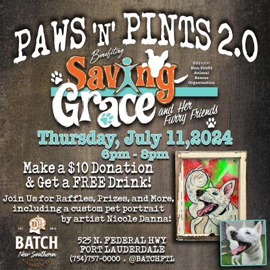 Paws n Pints Round 2! A fun-filled evening to support Saving Grace \ud83d\udc3e\ud83d\udc36\ud83d\udc08