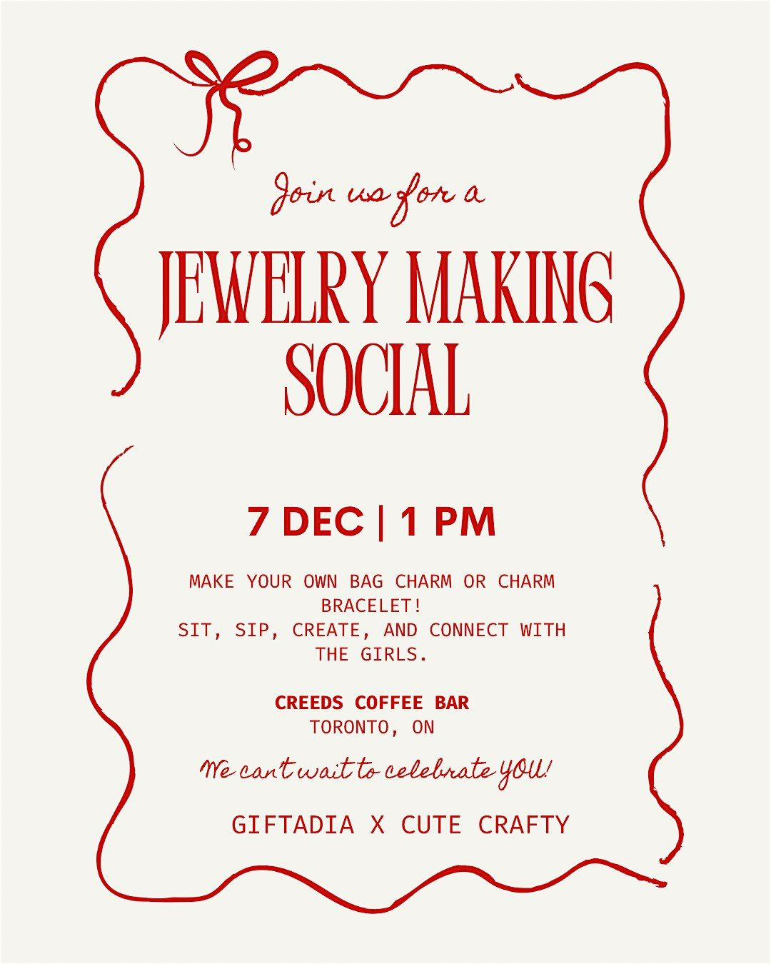 Jewelry Making Social: Create Your Own Bag Charm or Bracelet