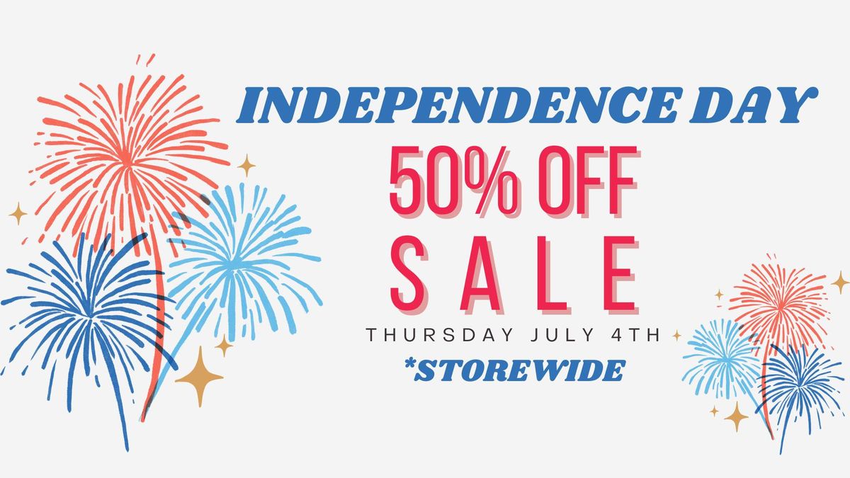 50% Off 4th of July Sale