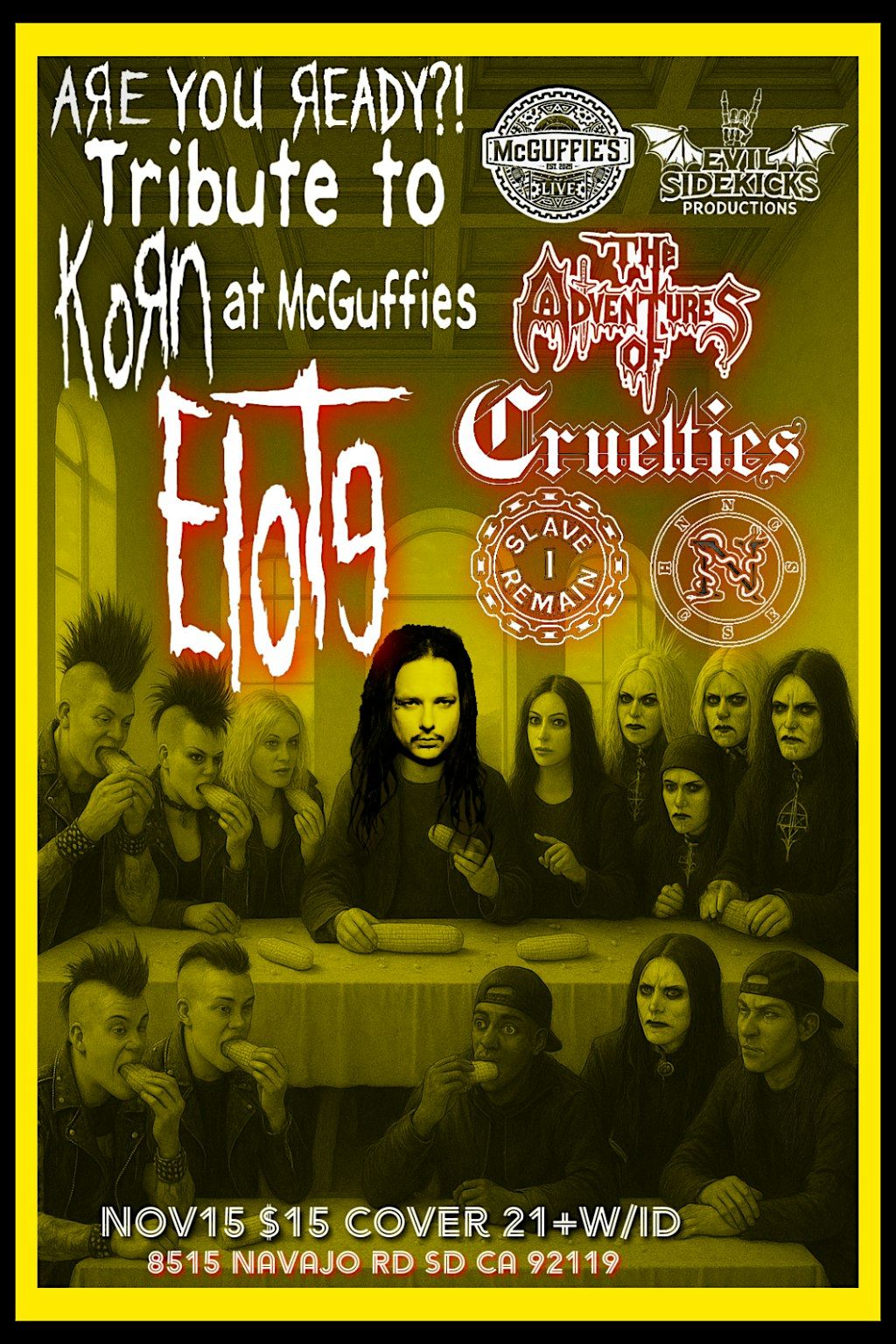 Korn Tribute Death Metal & Alternative Metal Night at McGuffies